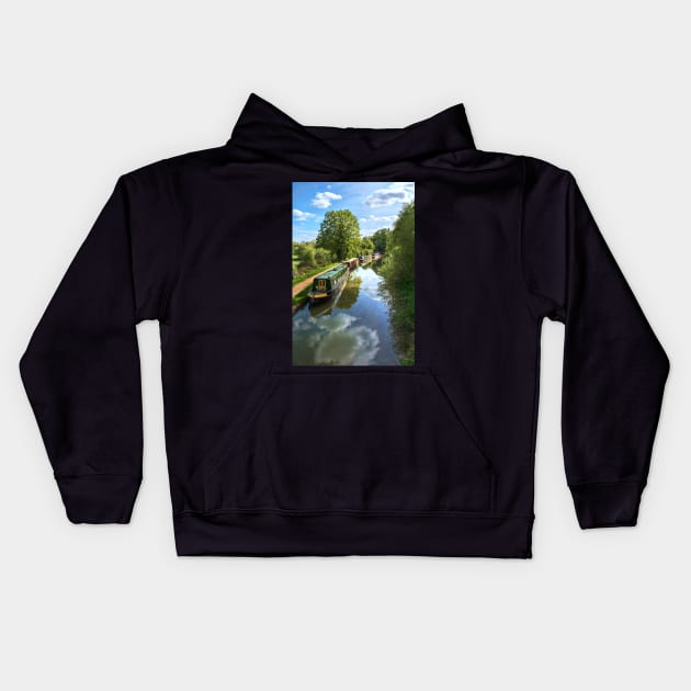 The Oxford Canal, England Kids Hoodie by IanWL